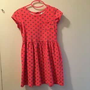 Carter's coral colored patterned dress, size 5
